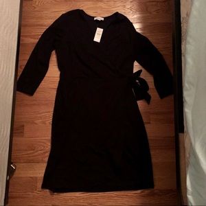 NWT LOFT Black Wrap Dress